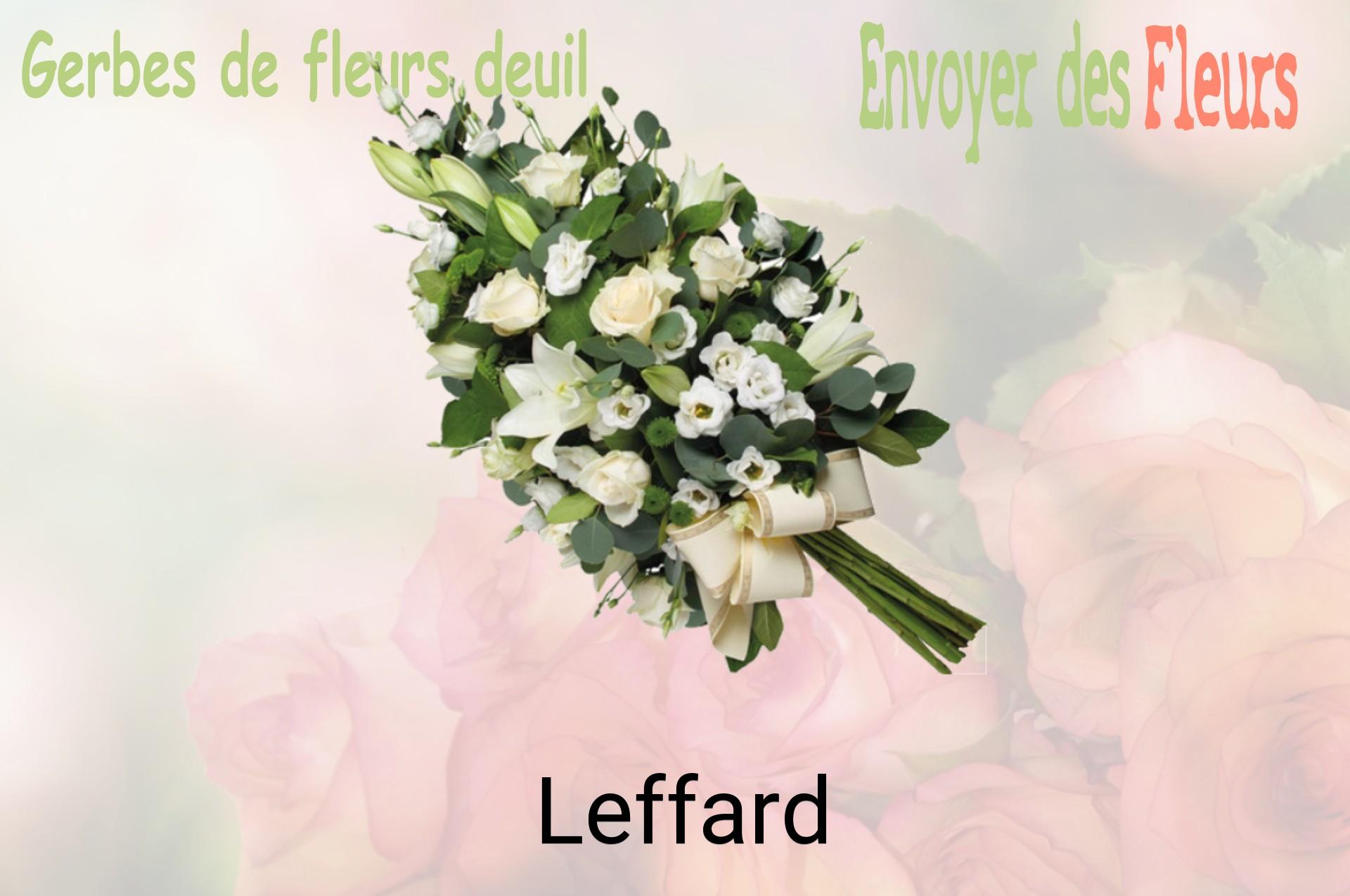 Gerbe de fleurs de deuil livrée à Leffard